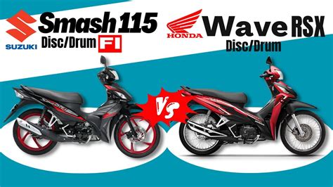 Suzuki Smash 115 Fi Vs Honda Wave RSX Side By Side Comparison Specs