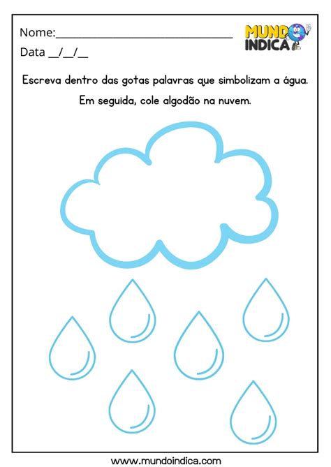 15 Atividades Do Dia Da Água Para Educação Infantil Para Imprimir