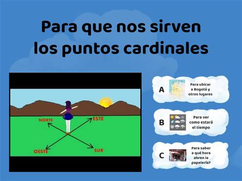 Los Puntos Cardinales Quiz