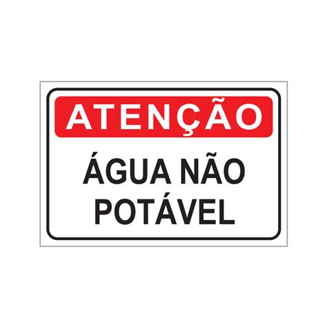 Placa Água NÃo PotÁvel