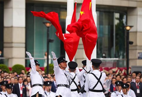 Flag Raising Ceremony Held In Hk To Celebrate The 26th Anniversary Of