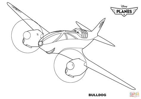 Disney Planes Bulldog coloring page | Free Printable Coloring Pages