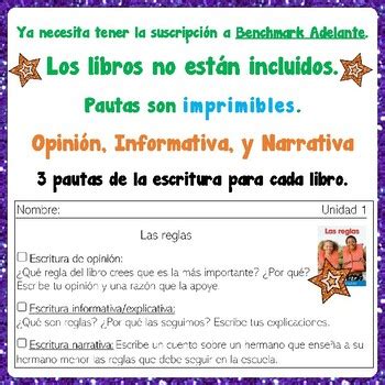 Unidad Pautas Para La Escritura Opini N Informativa Y Narrativa