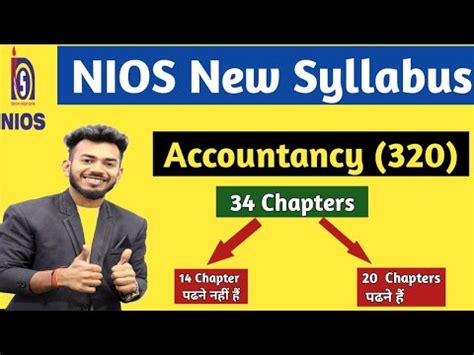 NIOS Class 12th Accountancy 320 New Syllabus Nios Latest Syllabus