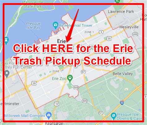 Erie Trash Schedule 2025 Bulk Pickup Holidays Map