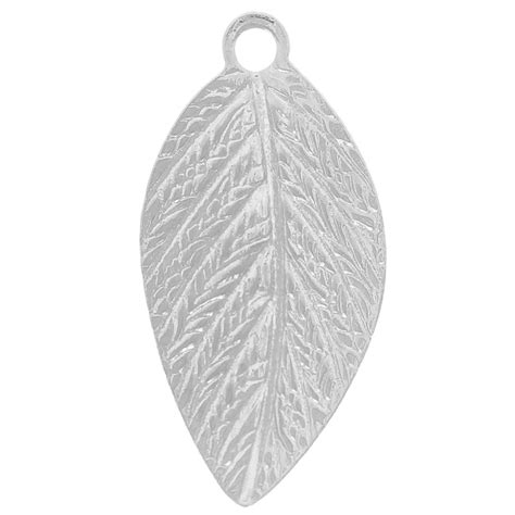 Breloques Feuilles 15x7 5 Mm Placage Argent Fin X10 Perles Co