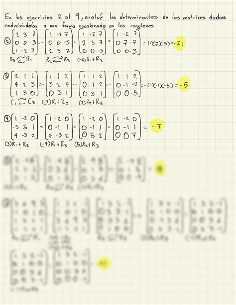 SOLUTION Ejercicios Resueltos De C Lculo De Determinantes De Matrices