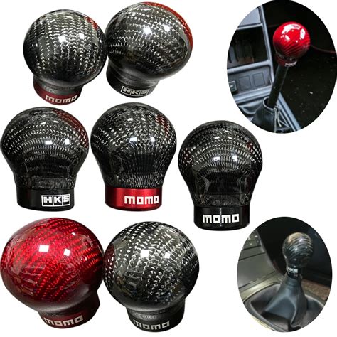 Momo Racing Real Black Carbon Fiber Ball Shift Knob Manual Transmission