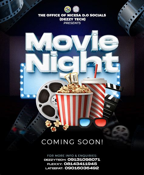 Movie Night In 2024 Flyer And Poster Design Japanese Poster Design