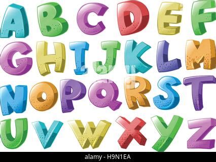 Font Design For English Alphabets Illustration Stock Vector Image Art