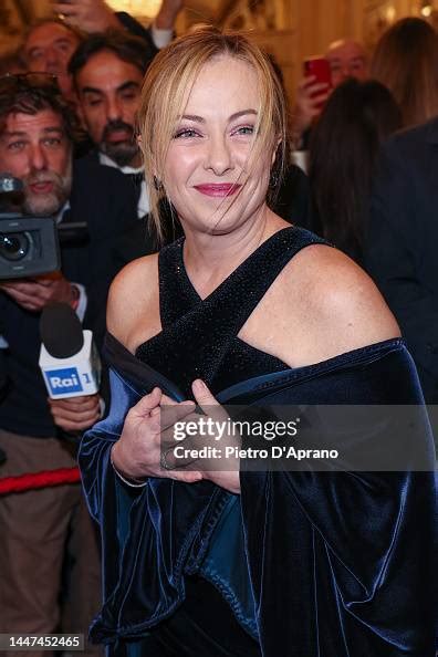 Giorgia Meloni attends the 2022-2023 Season Inauguration at Teatro ...