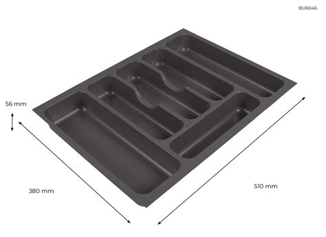 Besteckeinsatz Kunststoff für Korpustiefe 46 cm Schrankbreite 60