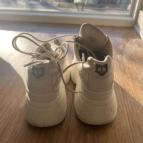 Naked Wolfe Sporty White Low Top Sneakers When Depop