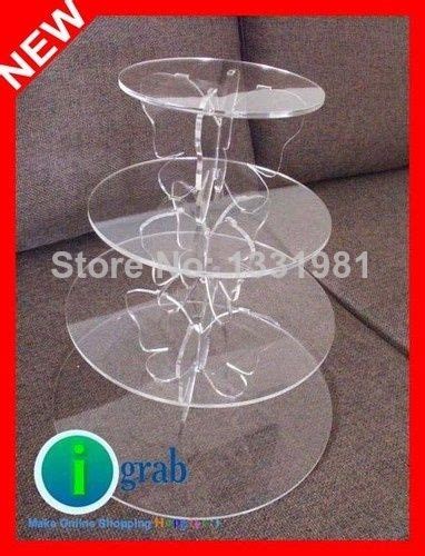 4388us 4 Tier Butterfly Clear Acrylic Cupcake Stand Cake Holder Wedding Party Birthday Ebay