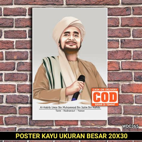 Jual Poster Kayu Habib Umar Bin Hafidz Shopee Indonesia