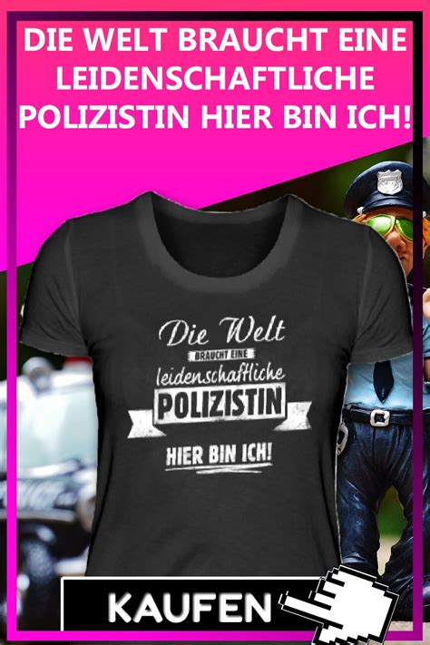 Leidenschaftliche Polizistin Polizistin Lustige T Shirts Geschenke