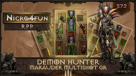 Diablo Ros Demon Hunter Marauder Multishot Gr Push Rpp