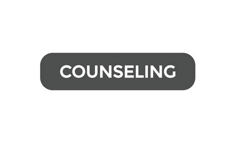 Counseling Button Vectors Sign Label Speech Bubble Counseling