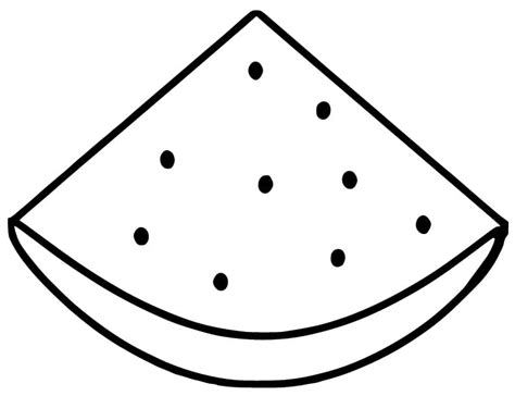 Simple Watermelon Slice Coloring Page Download Print Or Color Online