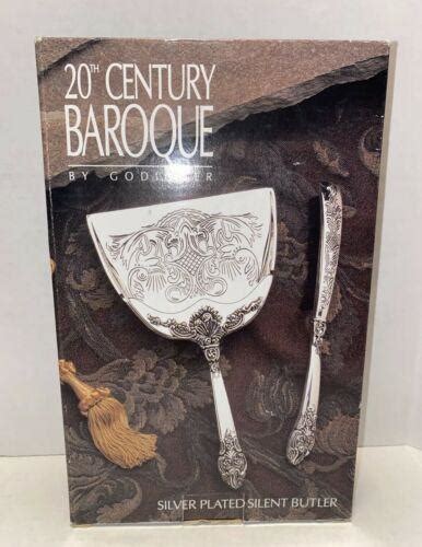 1992 20th Century Baroque By Godinger 9 Silver Plated Silent Butler