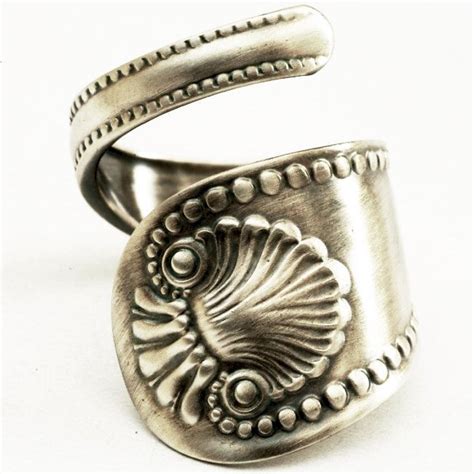 On Sale Spoon Ring Unique Victorian Organic Scroll Sterling Etsy