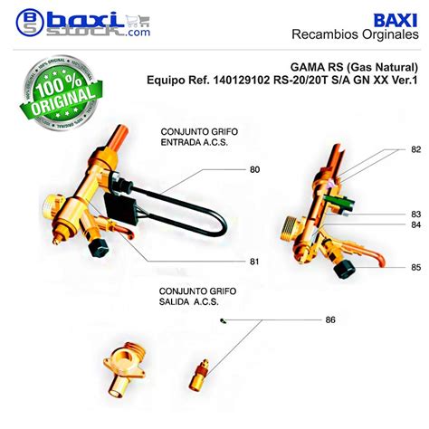 Recambio Original Baxi Roca Kit Purgador Manual Para A C S Y Re