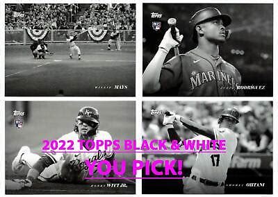 Topps Black White Baseball Base Cards Rookie Resolution