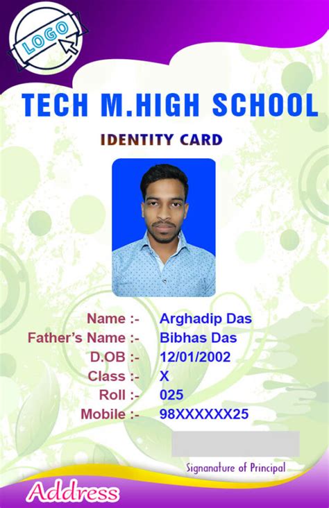 Teacher Id Card Design Psd - IMAGESEE