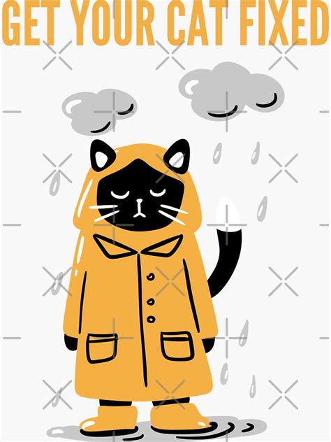 Get Your Cat Fixed Sticker For Sale By Ahmedfeki Redbubble