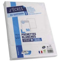 Gpv Paquet De Pochettes V Lin Blanc Auto Adh Sives G Format C