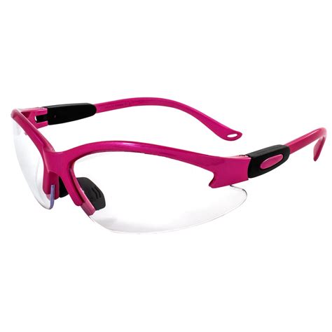 Cougar Safety Glasses Clear Lens Hot Pink Frame