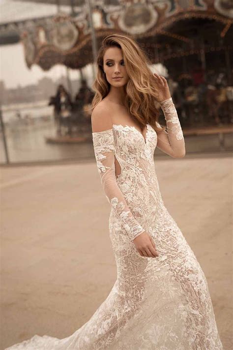 Long Sleeves Off The Shoulder Wedding Dresses Berta Bridal