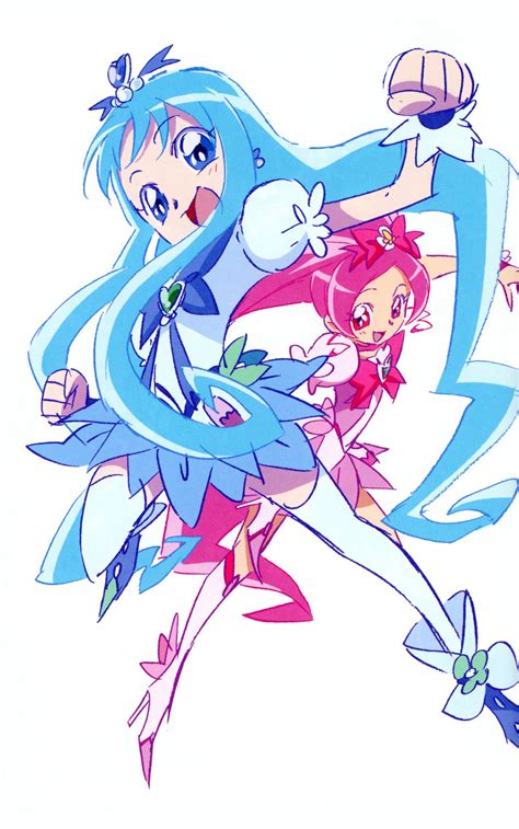 Heartcatch Precure Cure Blossom Cure Marine Minitokyo