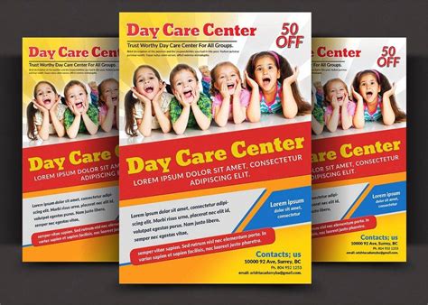 Child Care Flyer 16 Examples Illustrator Design Word Pages