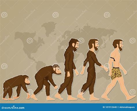 Human evolution cartoon stock illustration. Illustration of nature ...