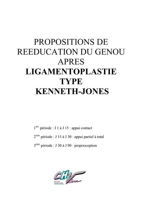 Solution Propositions De Reeducation Du Genou Apres Ligamentoplastie