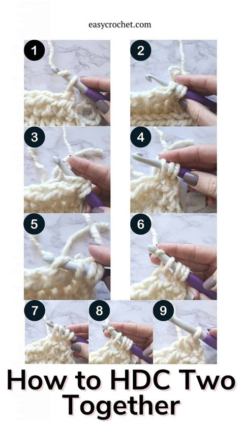 What Is Half Double Crochet Two Together Hdc Tog Decrease Stitch Artofit