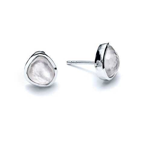 Radiant Pearl Sea Pebble Stud Earrings Landing Company