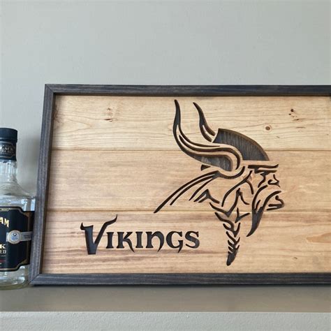 Vikings Wood Sign Etsy