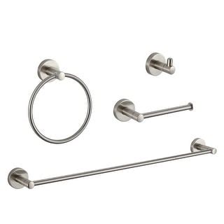 Bathroom Hardware Set Brushed Nickel 4-Pieces - On Sale - Bed Bath & Beyond - 37920876