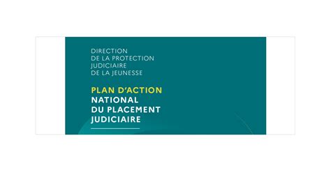 Plan Daction National Du Placement Judiciaire Nov 2023