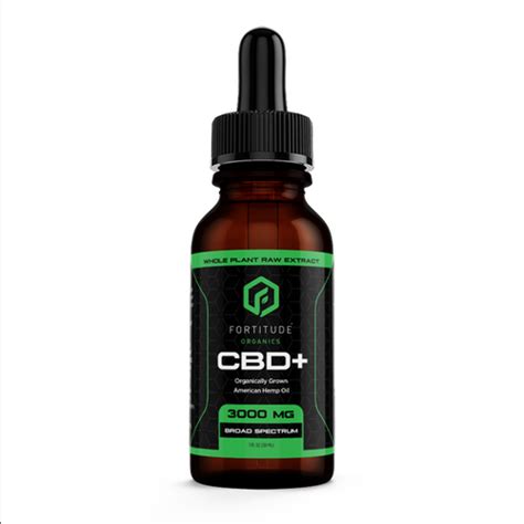 Cbd Oil Tincture Raw Mg Fortitude Organics