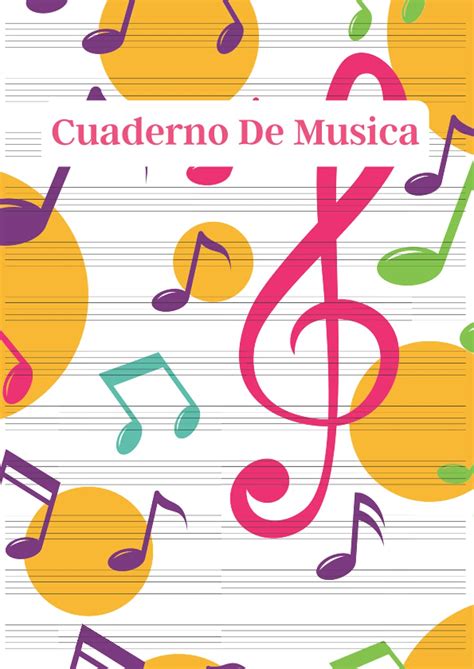 Cuaderno De Musica Pentagrama Libreta Para Notaci N Musical Papel