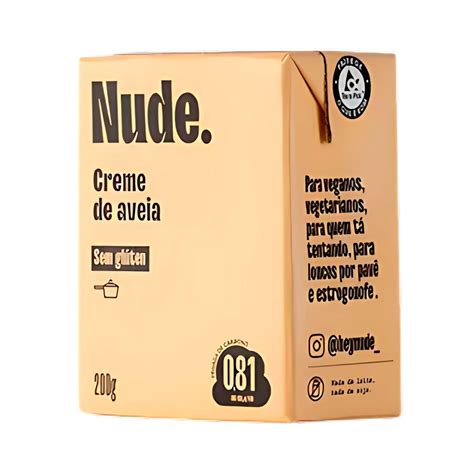 Creme de Leite Vegetal de Aveia Nude g Vegano Sem Lactose Sem Glúten Sabor e Cremoso