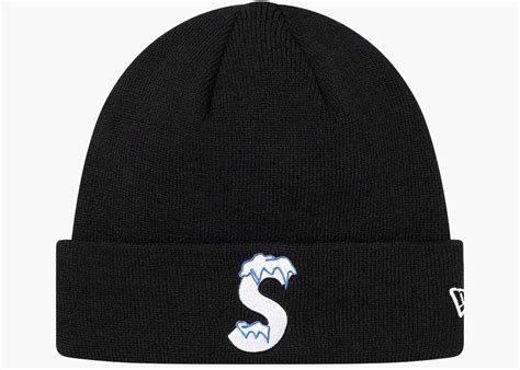 Supreme Beanie New Era S Logo Black