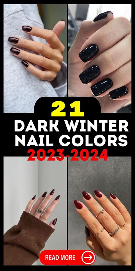 Dark Winter Nail Colors 2023 2024 21 Ideas Elevate Your Nail Game