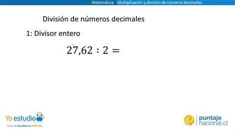 Matemática Multiplicación Y División De Decimales Youtube