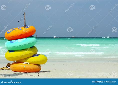 Swimming Tubes On The Beach Stock Image Image Of Chonburi Swimming