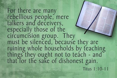 Memorize Scripture Titus 1 10 11