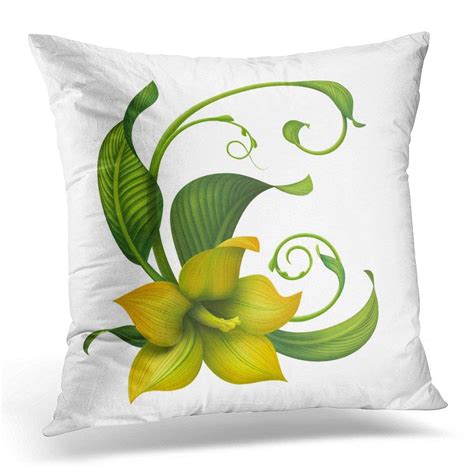 Arhome Tropical Creative Of Yellow Fantasy Flower And Green Leaves